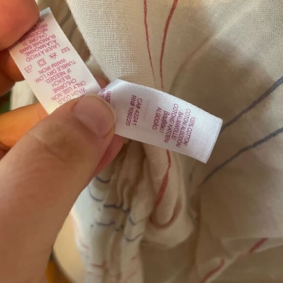 VELVET by GRAHAM & SPENCER | light weight striped casual button down L - Picture 9 of 9